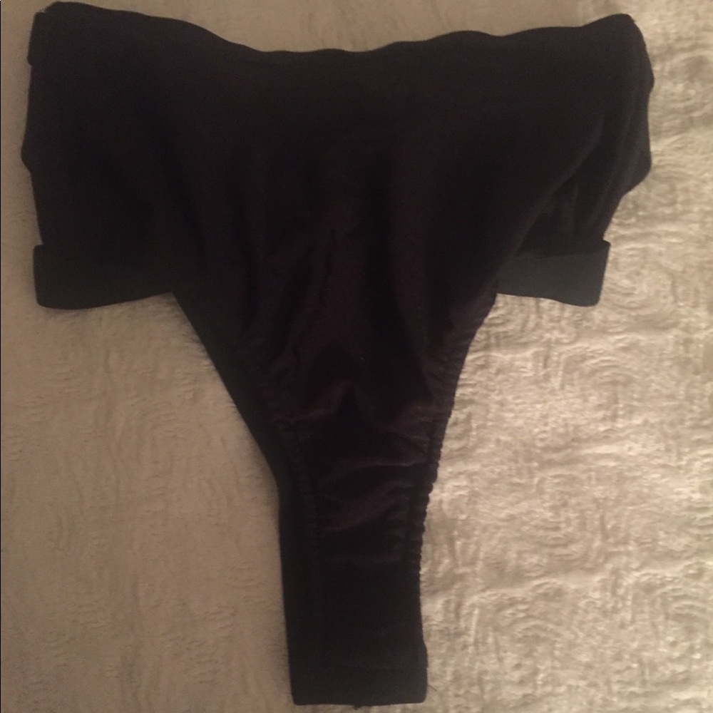Black thong bottoms
